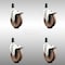 Service Caster 5 Inch 316SS High Temp Glass Filled Nylon 1-1/4 Inch Stem Caster Set Lock Brake SCC-SS316TTLEX20S514-GFNSHT-114-4 - alternate 1